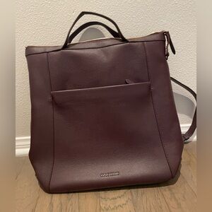 NWOT Cole Haan Burgundy Grand Ambition Leather convertible tote Backpack leather